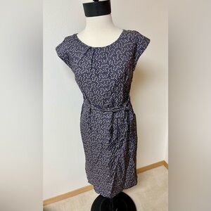 Boden silk blend blue dress with polka dots. Women’s size 6R